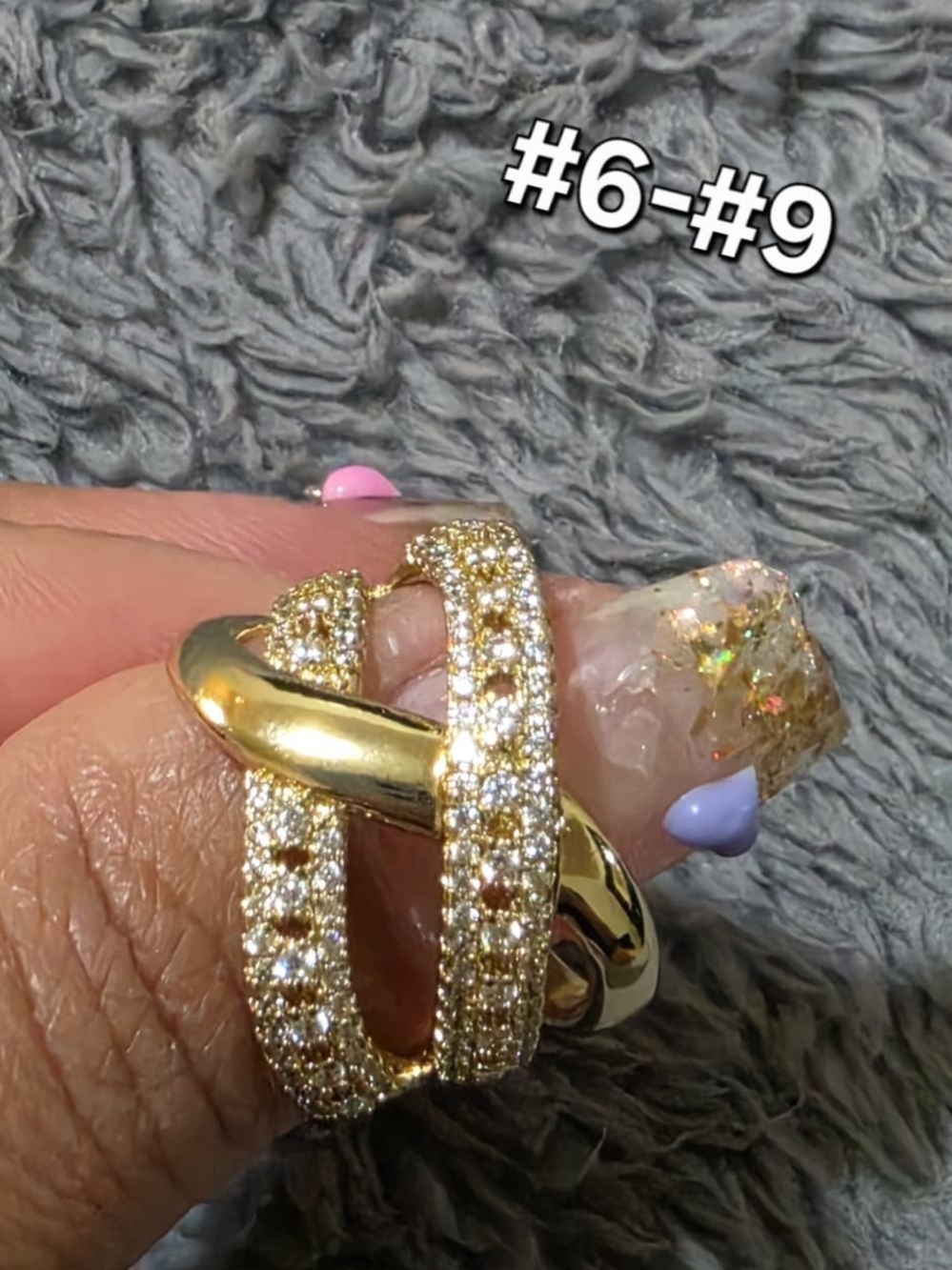 Xuping brand 14k gold-plated rings with zirconia